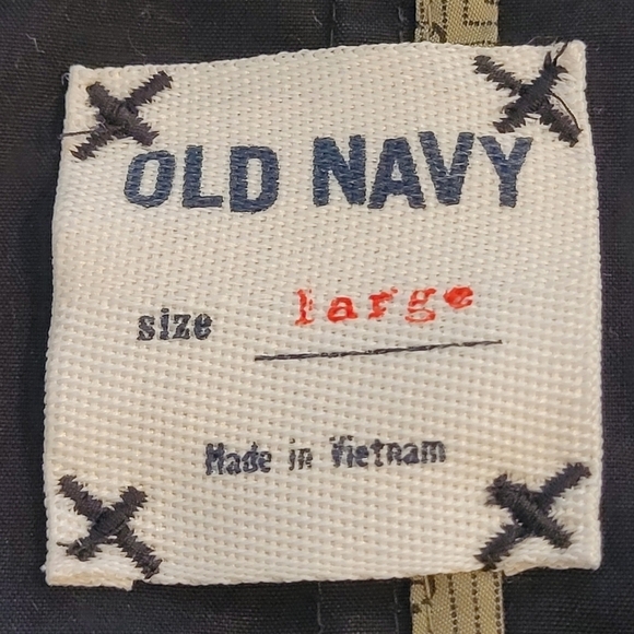 Old Navy Vintage Button Up Trench Coat Large Women's - Picture 14 of 16